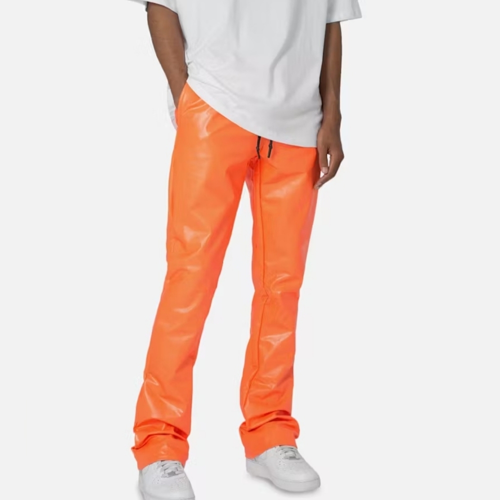 MNML Coated Skinny Flare Sweatpants *NWT*